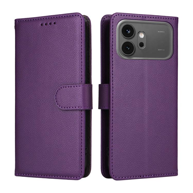 For Honor 600 Global / 600 Pro Global Litchi Texture RFID Blocking 3-Card Wallet Leather Phone Case