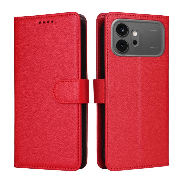 For Honor 600 Global / 600 Pro Global Litchi Texture RFID Blocking 3-Card Wallet Leather Phone Case