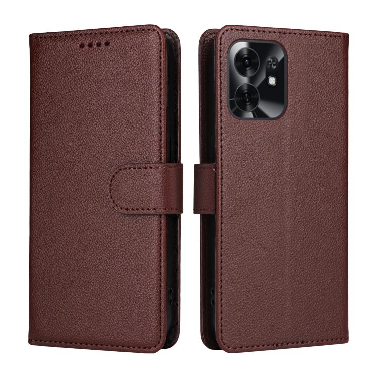 For Honor X6d 5G / Play 60A 5G Litchi Texture RFID Blocking 3-Card Wallet Leather Phone Case