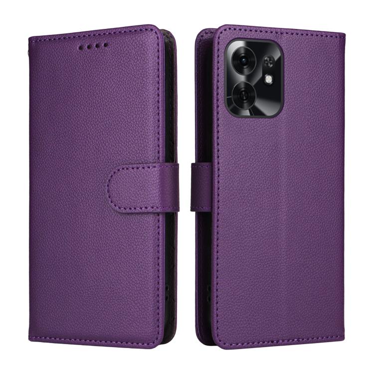 For Honor X6d 5G / Play 60A 5G Litchi Texture RFID Blocking 3-Card Wallet Leather Phone Case