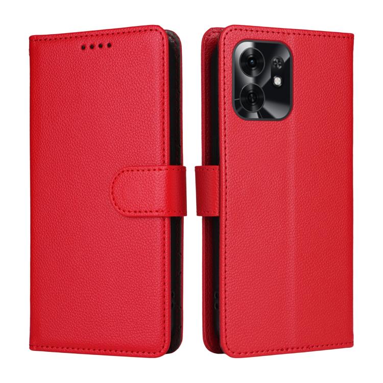 For Honor X6d 5G / Play 60A 5G Litchi Texture RFID Blocking 3-Card Wallet Leather Phone Case