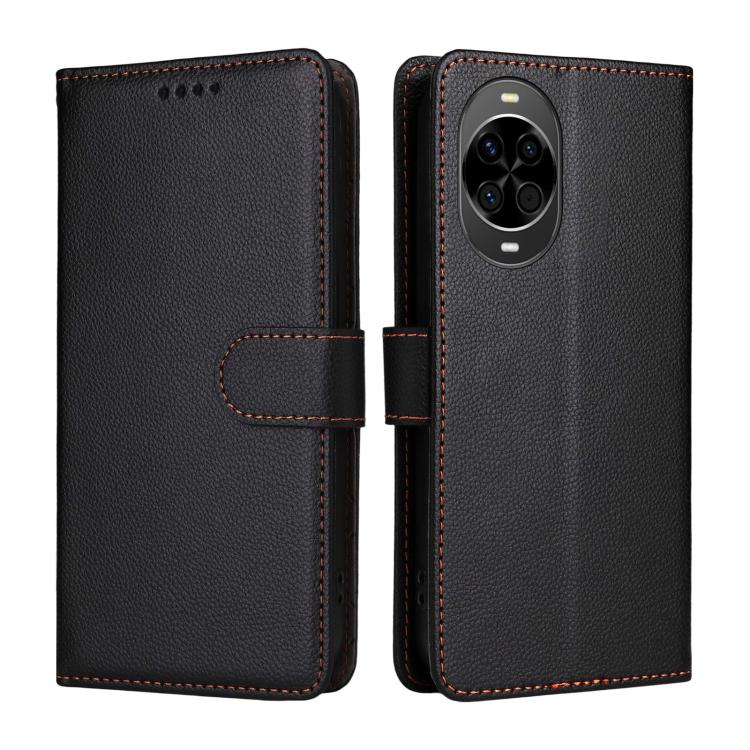 For Huawei nova 13 / 12 Litchi Texture RFID Blocking 3-Card Wallet Leather Phone Case
