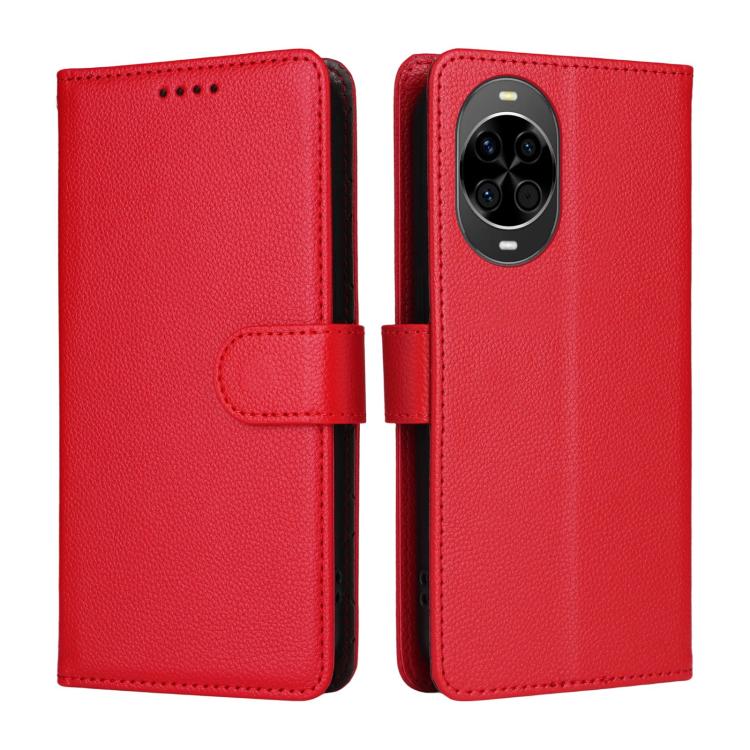 For Huawei nova 13 / 12 Litchi Texture RFID Blocking 3-Card Wallet Leather Phone Case