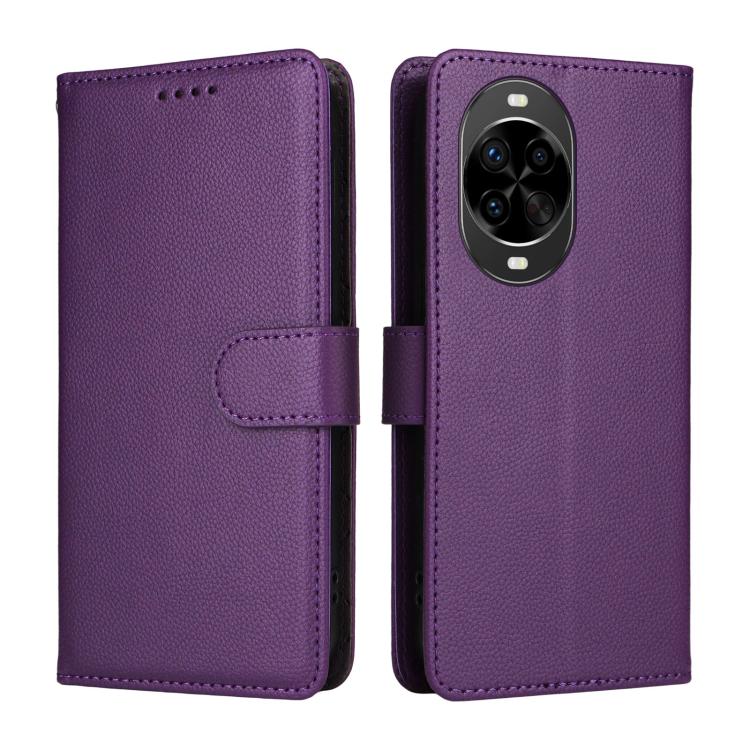 For Huawei nova 13 Pro / 14 Pro Litchi Texture RFID Blocking 3-Card Wallet Leather Phone Case
