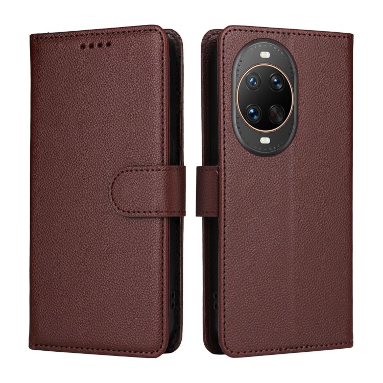 For Huawei nova 14 Ultra Litchi Texture RFID Blocking 3-Card Wallet Leather Phone Case