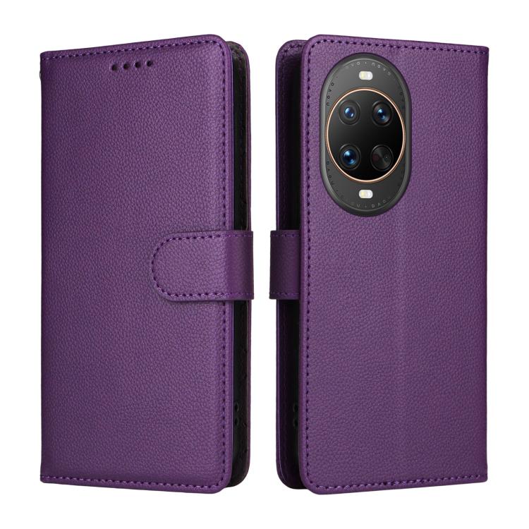 For Huawei nova 14 Ultra Litchi Texture RFID Blocking 3-Card Wallet Leather Phone Case