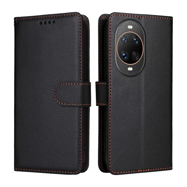 For Huawei nova 14 Ultra Litchi Texture RFID Blocking 3-Card Wallet Leather Phone Case