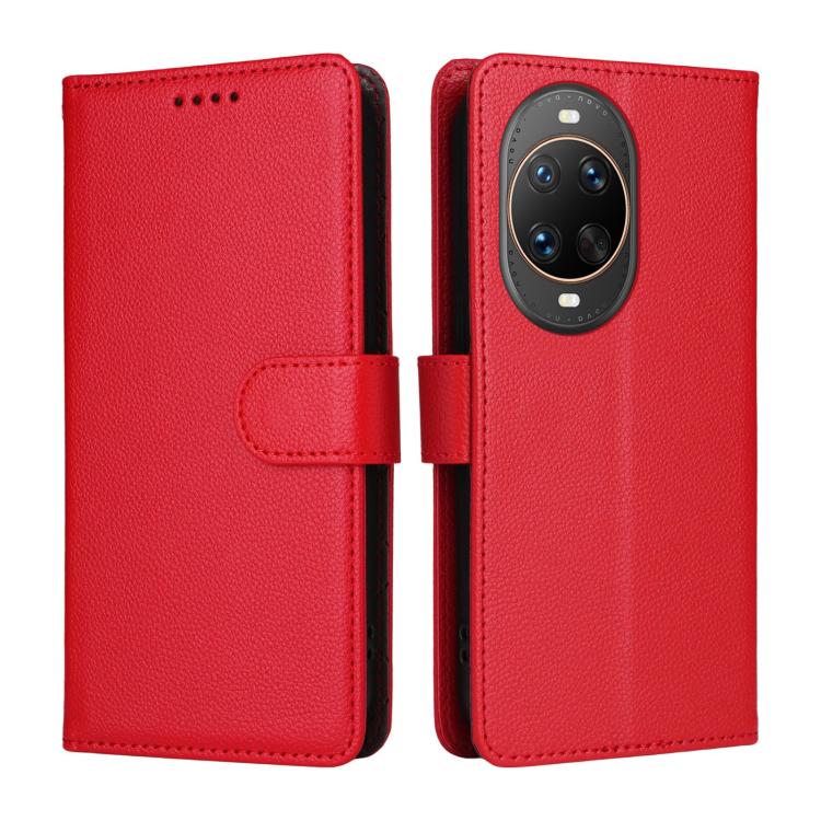 For Huawei nova 14 Ultra Litchi Texture RFID Blocking 3-Card Wallet Leather Phone Case