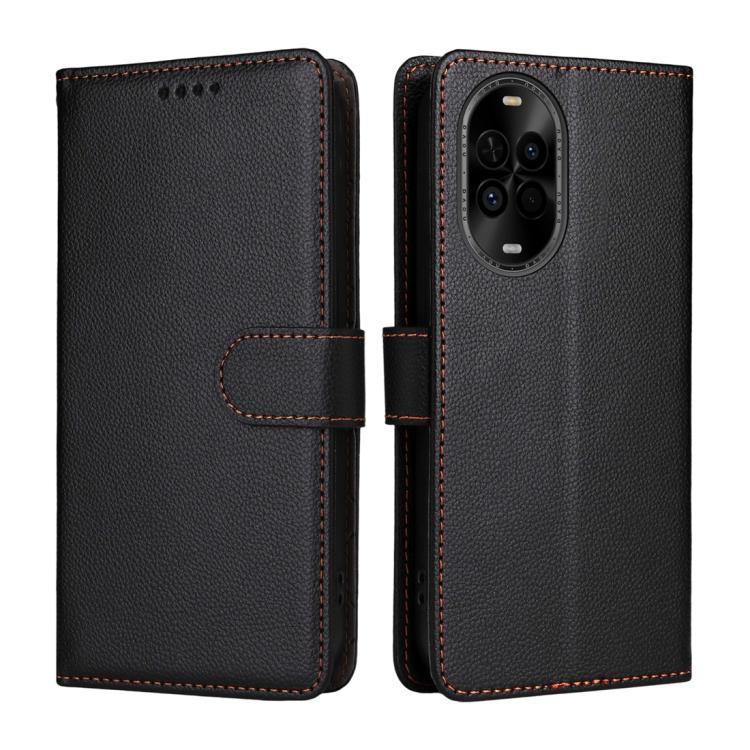 For Huawei nova 14 Lite Litchi Texture RFID Blocking 3-Card Wallet Leather Phone Case