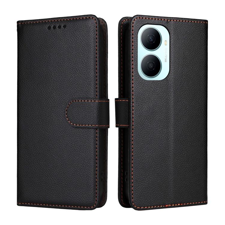 For Huawei Enjoy 80 Plus Litchi Texture RFID Blocking 3-Card Wallet Leather Phone Case