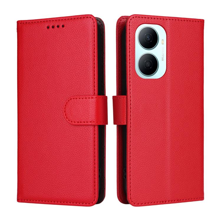 For Huawei Enjoy 80 Plus Litchi Texture RFID Blocking 3-Card Wallet Leather Phone Case