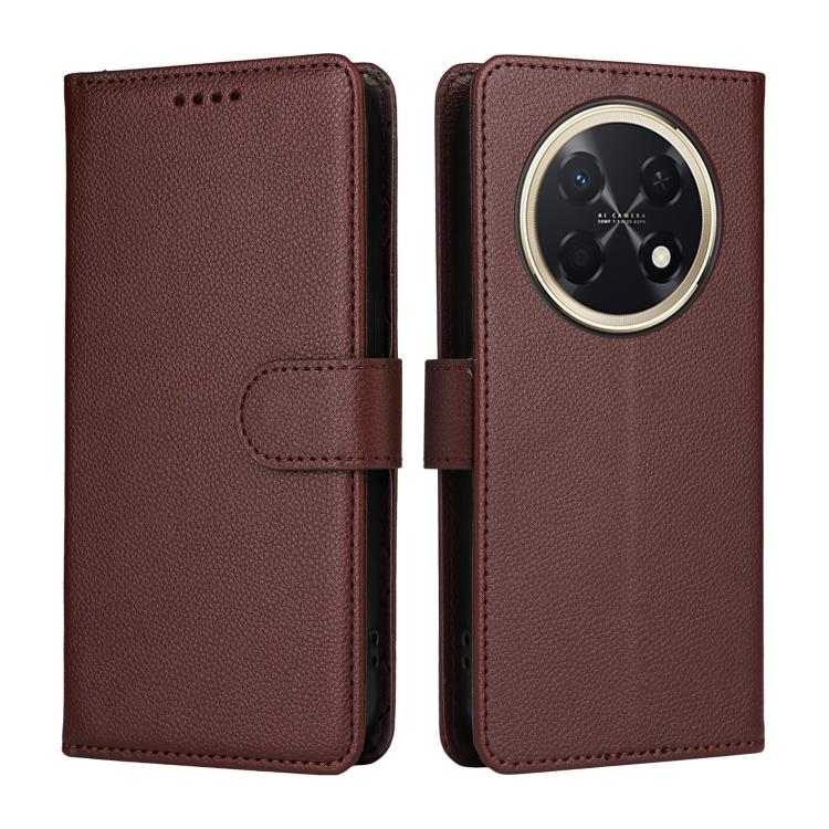 For Huawei Enjoy 90 Pro Max 5G Litchi Texture RFID Blocking 3-Card Wallet Leather Phone Case