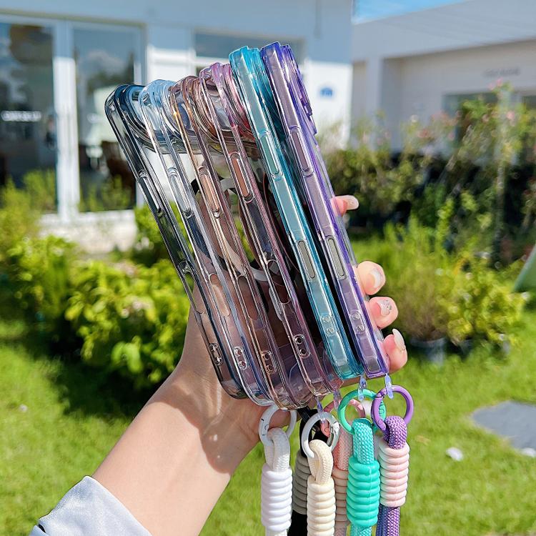 For iPhone Air MagSafe Magnetic Clear Phone Case with Wrist Strap