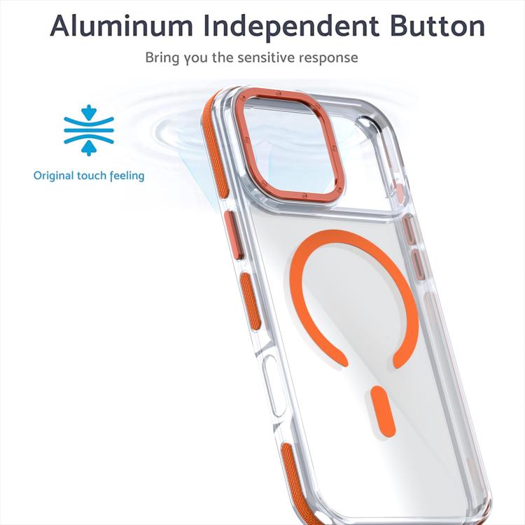 For iPhone 17 Pro Max Dual-Color Clear Acrylic Hybrid TPU MagSafe Phone Case