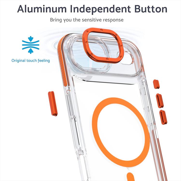 For iPhone Air Dual-Color Clear Acrylic Hybrid TPU MagSafe Phone Case