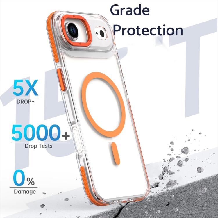 For iPhone Air Dual-Color Clear Acrylic Hybrid TPU MagSafe Phone Case