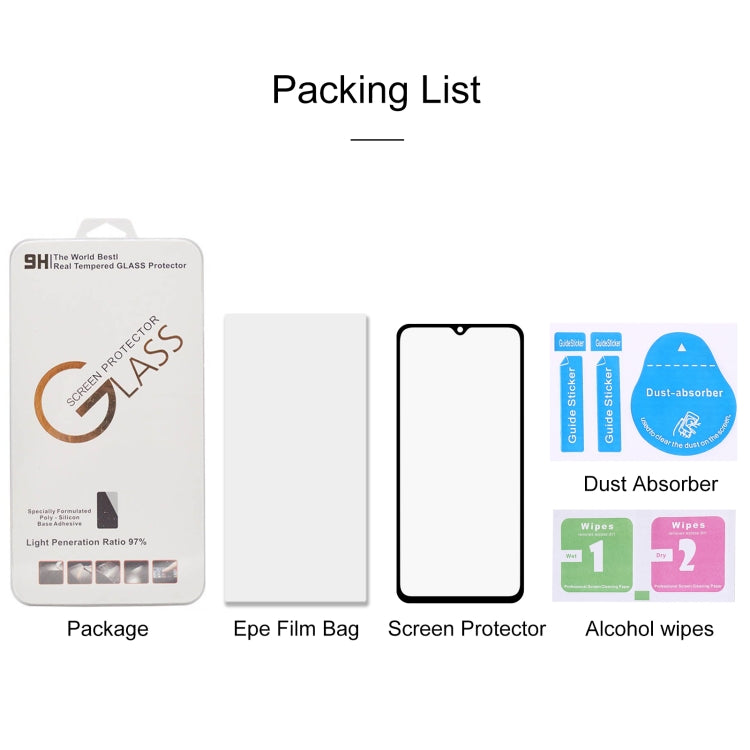 For Xiaomi Redmi 9i Full Glue Full Screen Tempered Glass Film