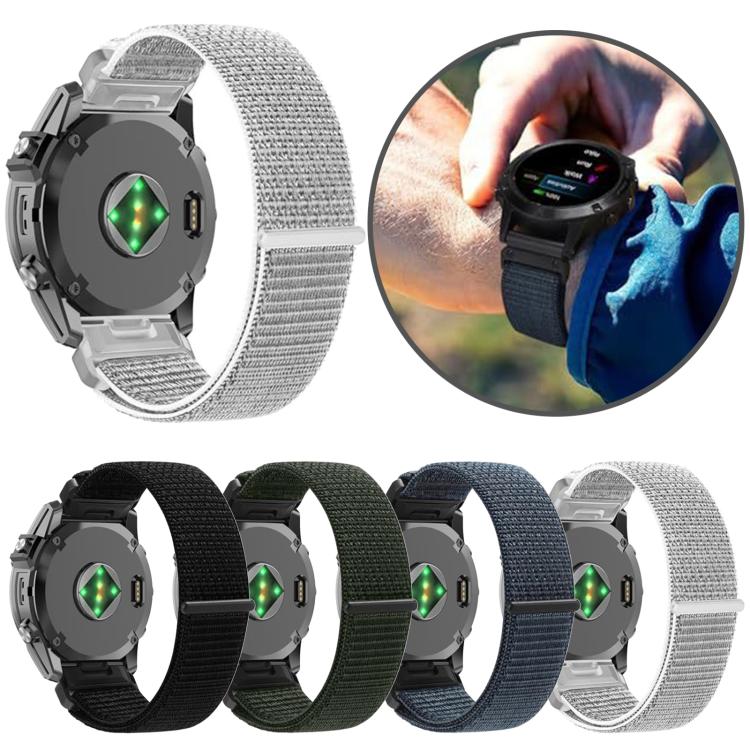 For Garmin 20mm Nylon Hook and Loop Fastener Quick Release Watch Band