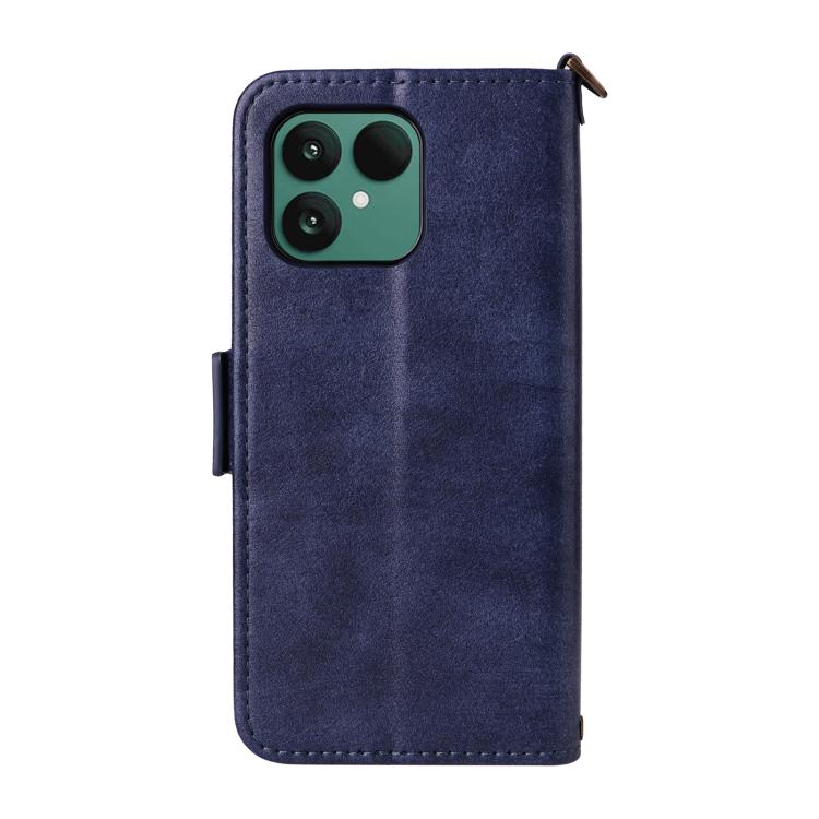 For Fairphone 6 Multi-card Slots Crossbody Cowhide Leather Phone Case