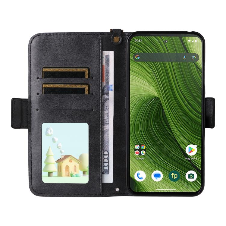 For Fairphone 6 Multi-card Slots Crossbody Cowhide Leather Phone Case