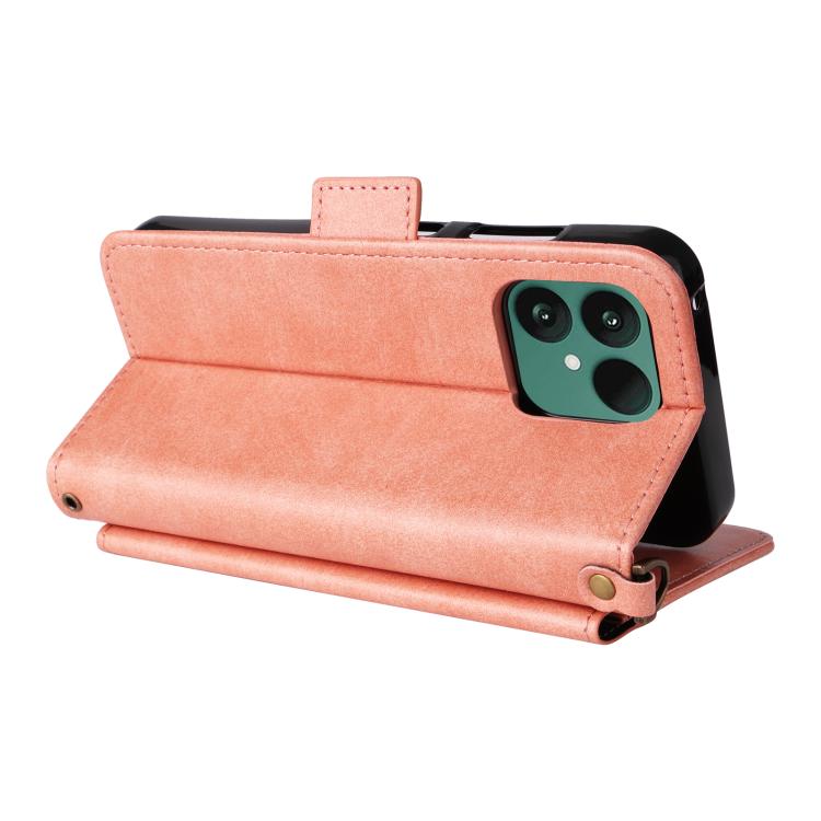 For Fairphone 6 Multi-card Slots Crossbody Cowhide Leather Phone Case