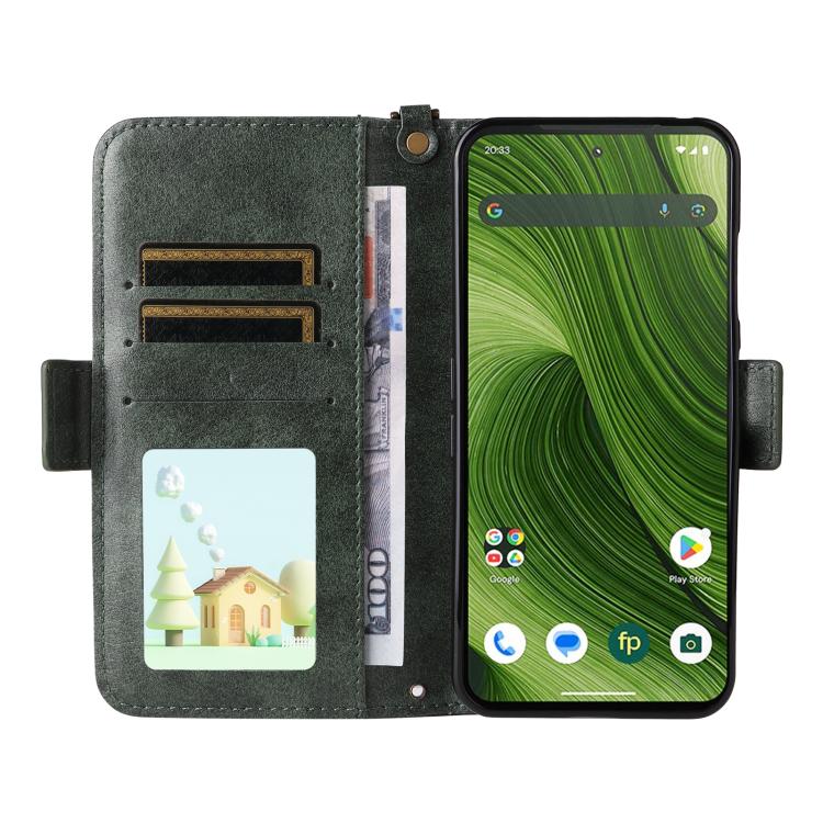 For Fairphone 6 Multi-card Slots Crossbody Cowhide Leather Phone Case