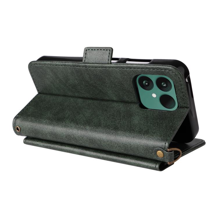 For Fairphone 6 Multi-card Slots Crossbody Cowhide Leather Phone Case