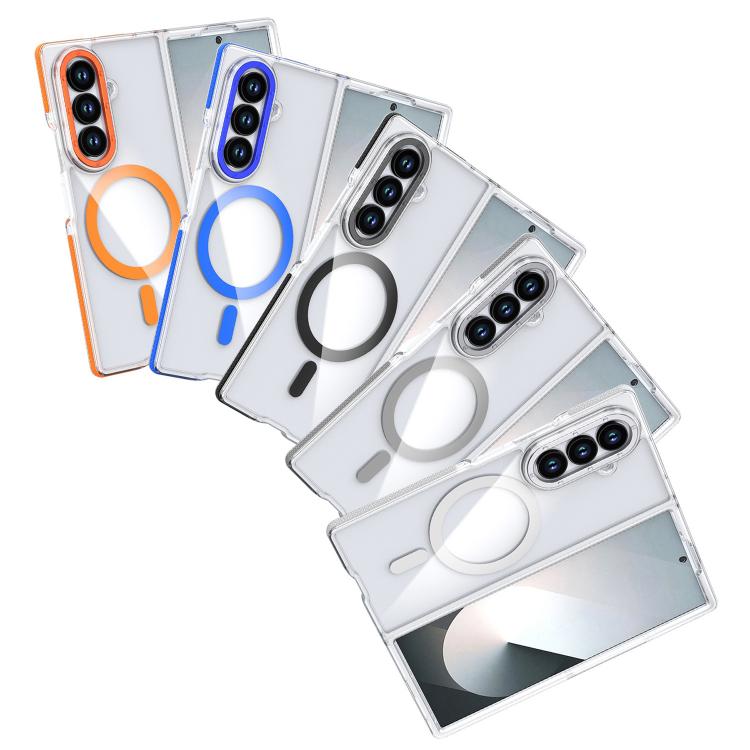 For Samsung Galaxy Z Fold7 5G Dual-Color Clear Acrylic Hybrid TPU MagSafe Phone Case
