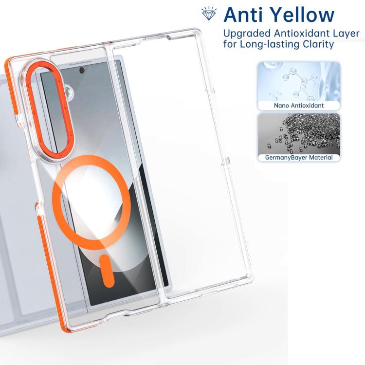 For Samsung Galaxy Z Fold7 5G Dual-Color Clear Acrylic Hybrid TPU MagSafe Phone Case