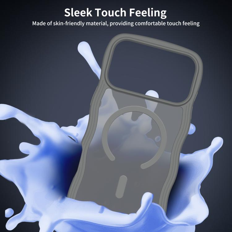 For iPhone 17 Pro Max Skin Feel Wave Texture MagSafe Phone Case