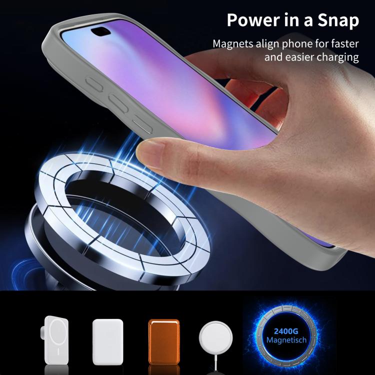 For iPhone 17 Pro Max Skin Feel Wave Texture MagSafe Phone Case
