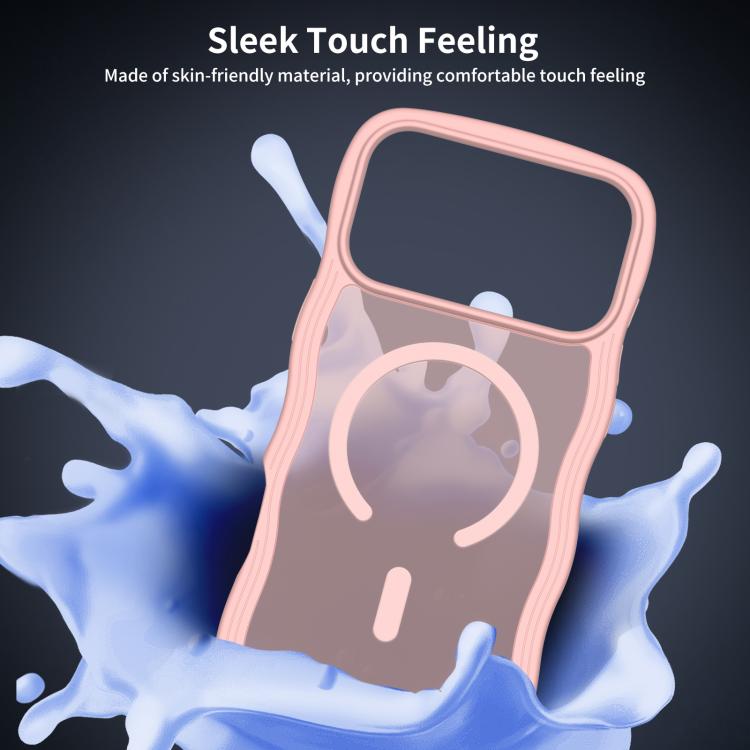 For iPhone 17 Pro Max Skin Feel Wave Texture MagSafe Phone Case