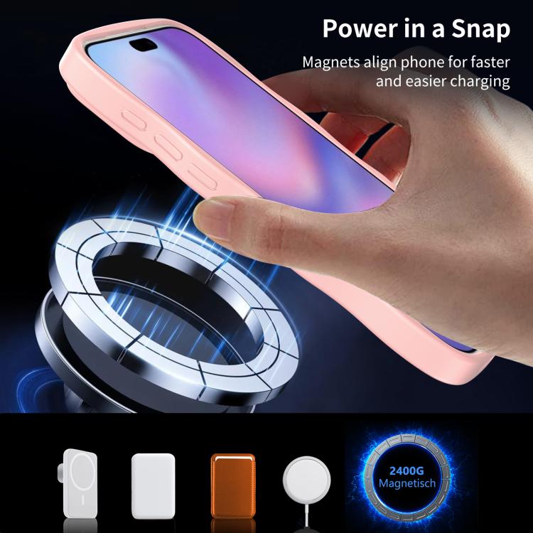 For iPhone 17 Pro Max Skin Feel Wave Texture MagSafe Phone Case