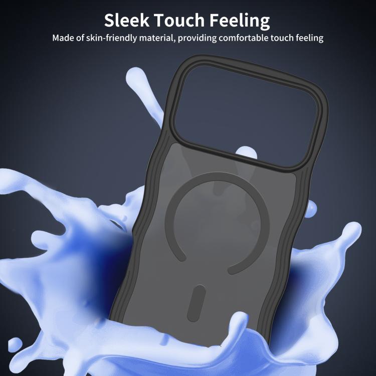 For iPhone 17 Pro Max Skin Feel Wave Texture MagSafe Phone Case