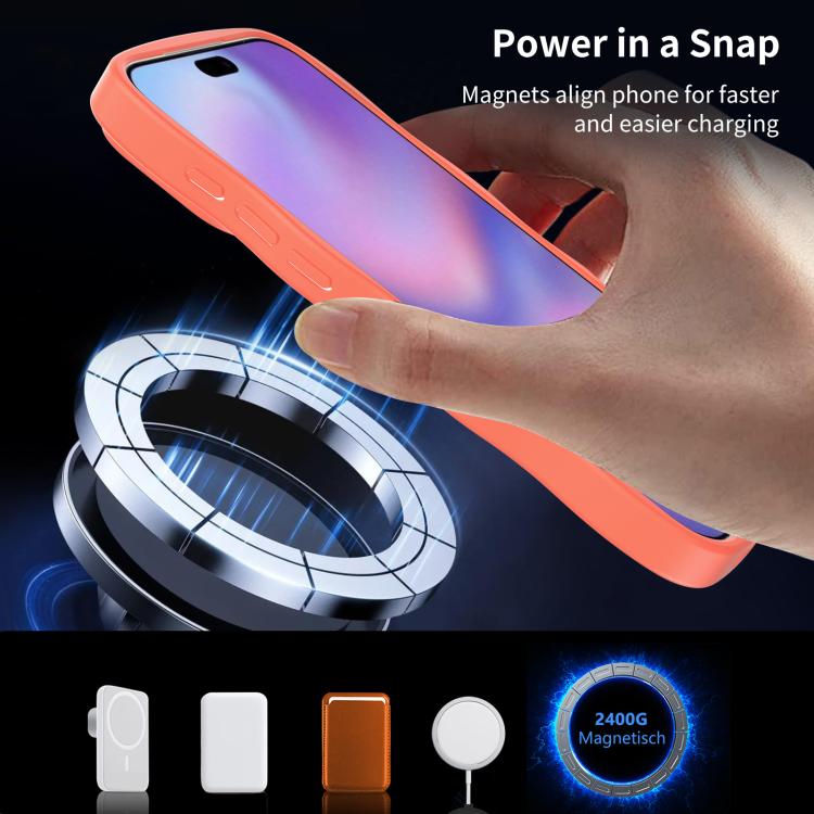 For iPhone 17 Pro Max Skin Feel Wave Texture MagSafe Phone Case