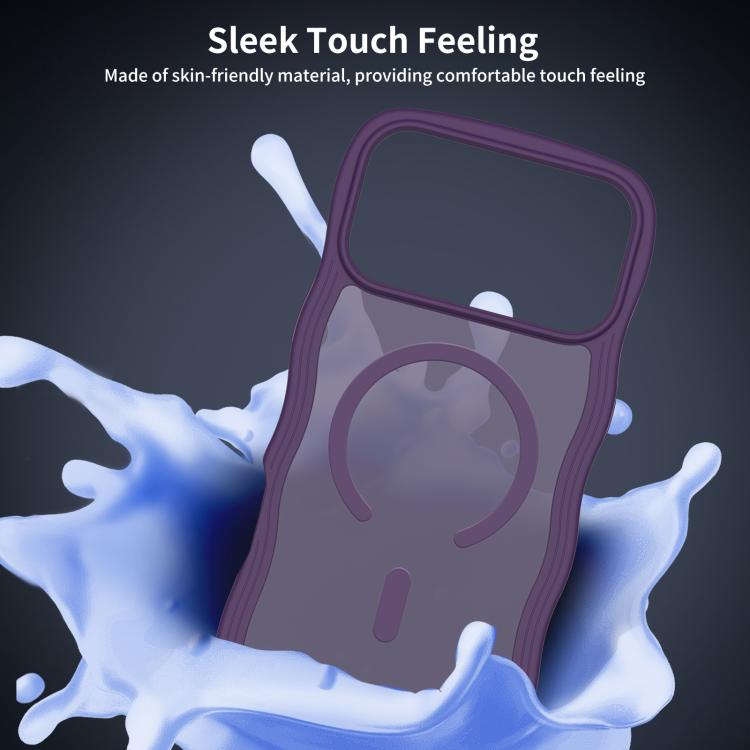 For iPhone 17 Pro Skin Feel Wave Texture MagSafe Phone Case