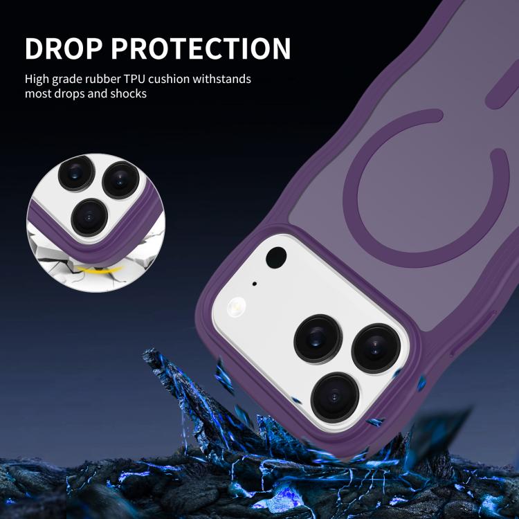 For iPhone 17 Pro Skin Feel Wave Texture MagSafe Phone Case