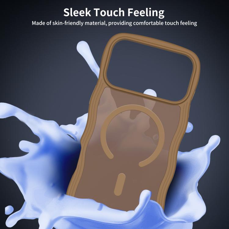 For iPhone 17 Pro Skin Feel Wave Texture MagSafe Phone Case