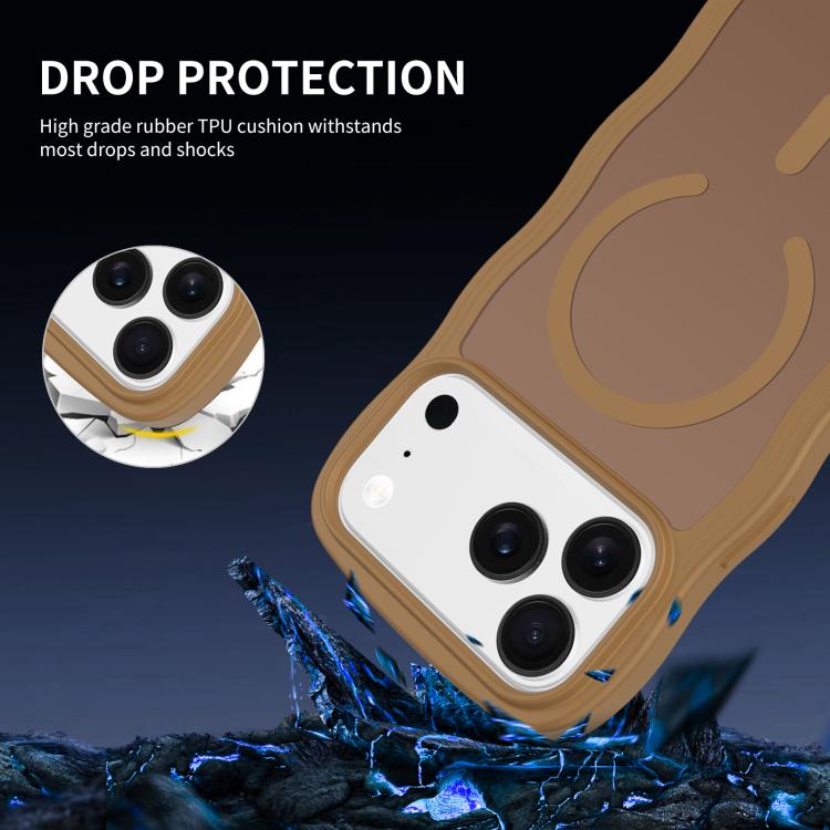 For iPhone 17 Pro Skin Feel Wave Texture MagSafe Phone Case