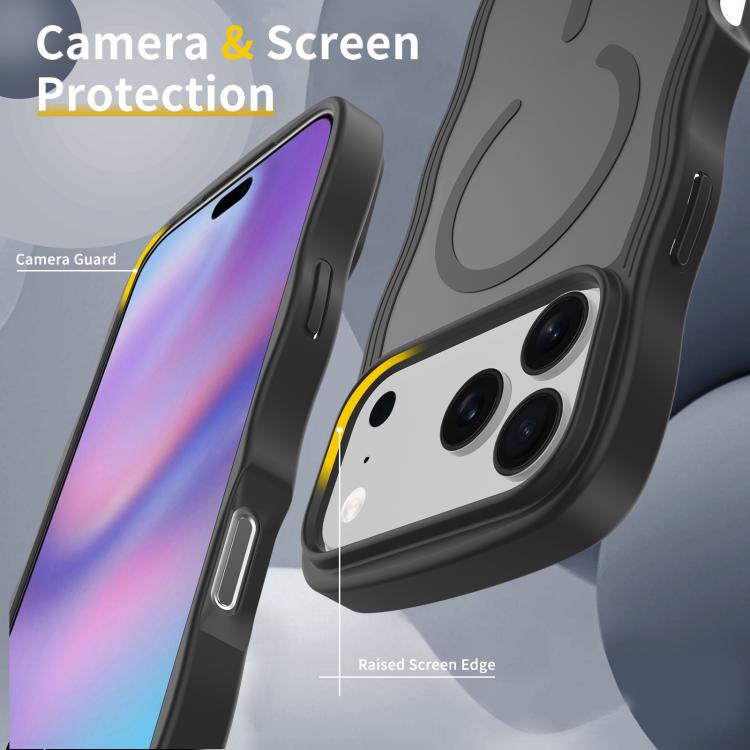 For iPhone 17 Pro Skin Feel Wave Texture MagSafe Phone Case
