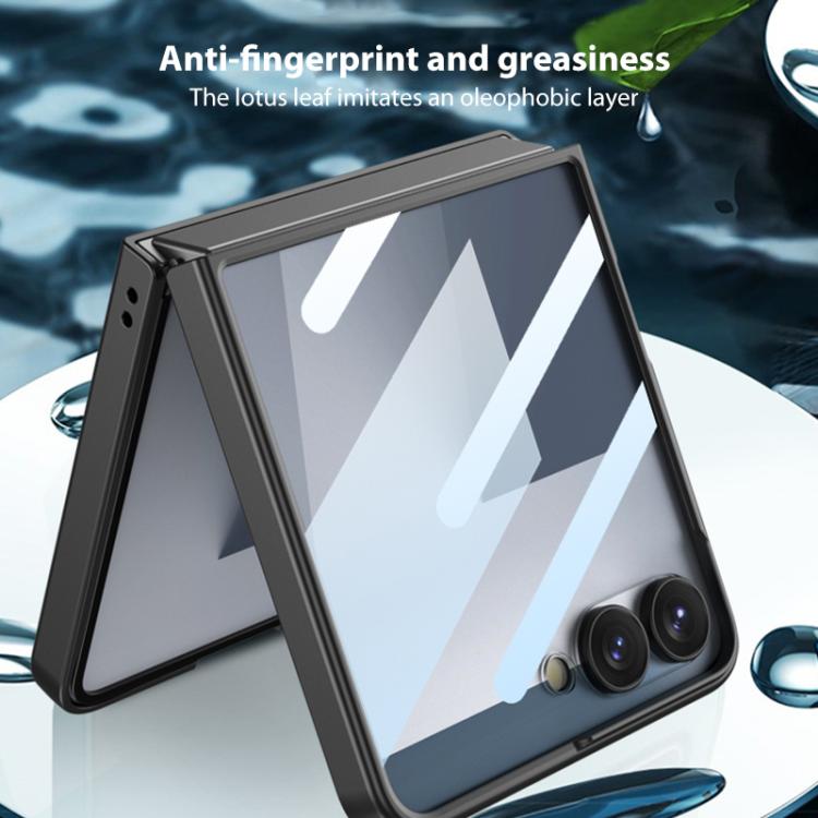 For Samsung Galaxy Z Flip7 5G GKK Integrated Ultra-thin Full Cover Wristband Phone Case with Rotating Bracket