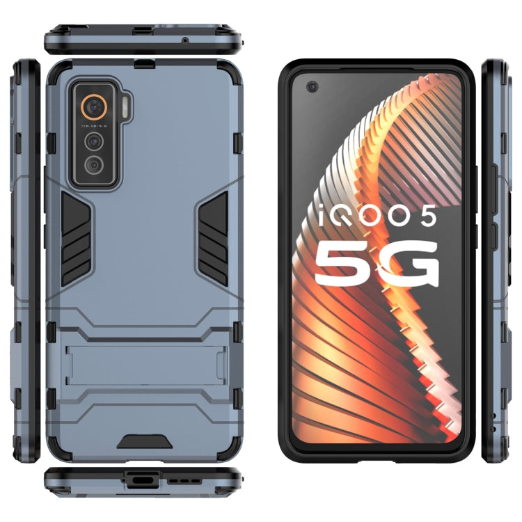 For Vivo iQOO 5 5G PC + TPU Shockproof Protective Case with Holder