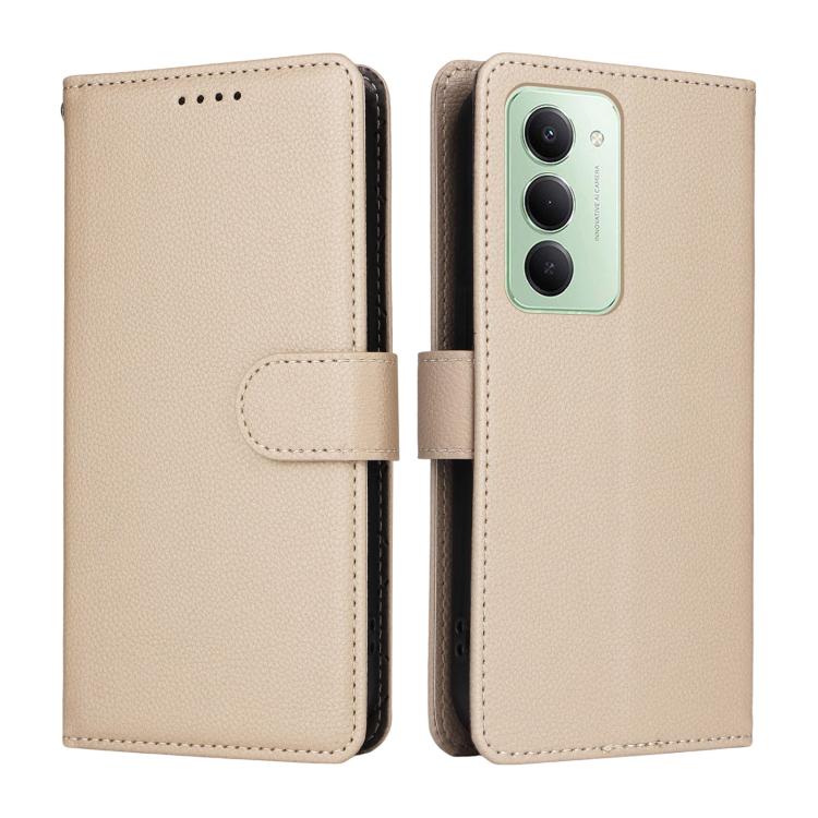 For Redmi 15 5G Global / 15 4G SEA 169.5mm Litchi Texture RFID Blocking 3-Card Wallet Leather Phone Case