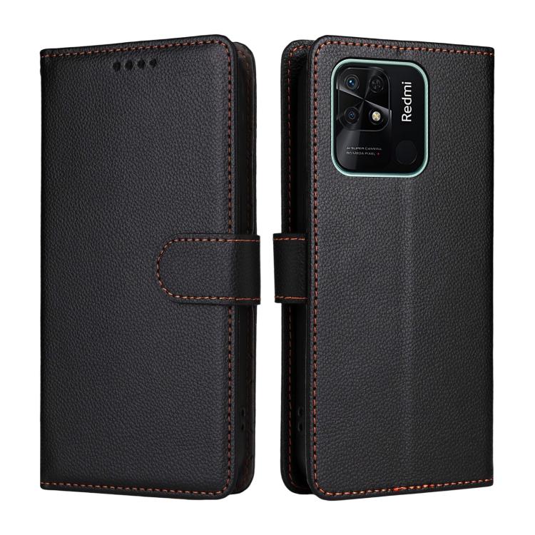 For Redmi 10C / 10 India / 10 Power Litchi Texture RFID Blocking 3-Card Wallet Leather Phone Case
