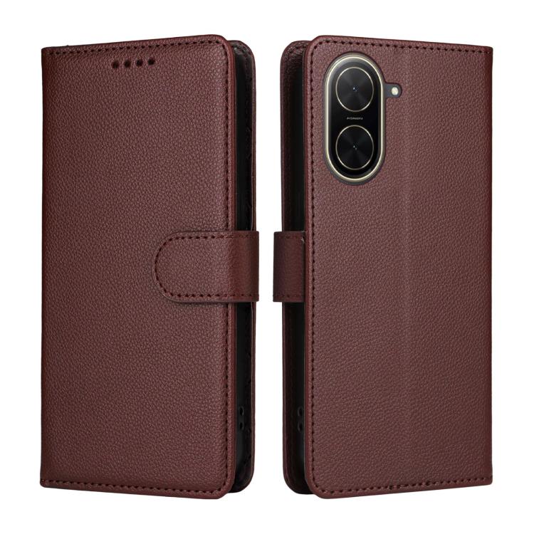 For Redmi A5 4G Global 171.7mm Litchi Texture RFID Blocking 3-Card Wallet Leather Phone Case