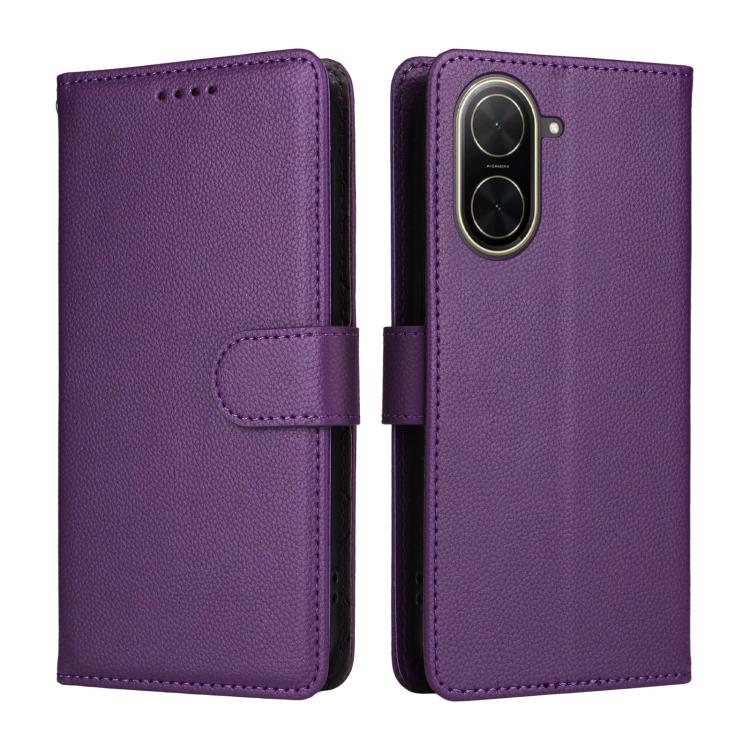 For Redmi A5 4G Global 171.7mm Litchi Texture RFID Blocking 3-Card Wallet Leather Phone Case