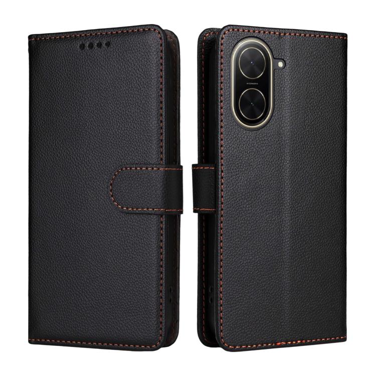 For Redmi A5 4G Global 171.7mm Litchi Texture RFID Blocking 3-Card Wallet Leather Phone Case