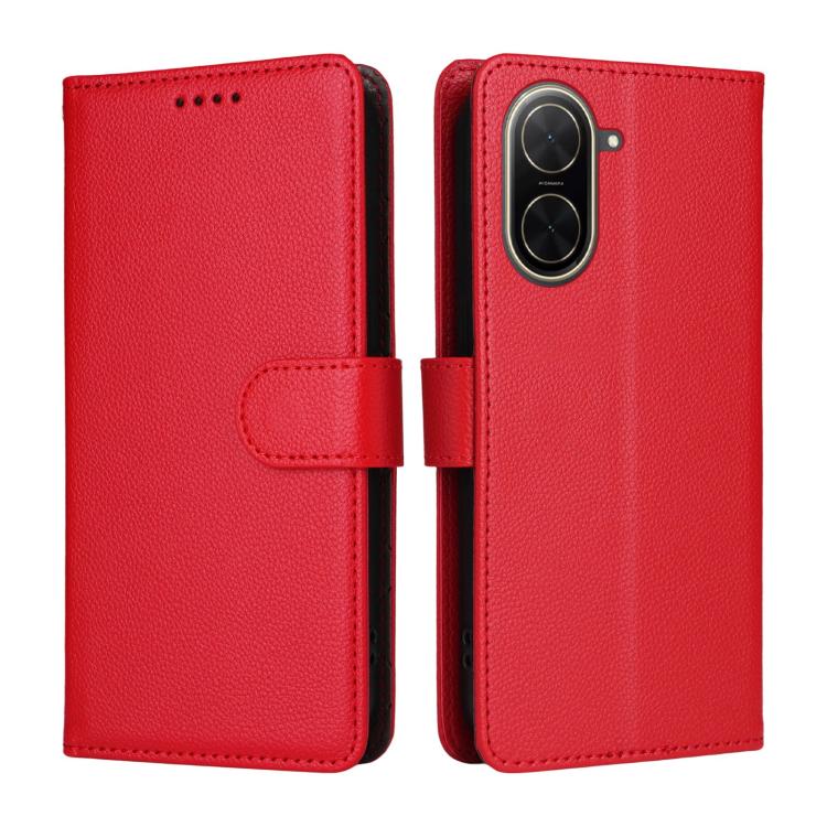 For Redmi A5 4G Global 171.7mm Litchi Texture RFID Blocking 3-Card Wallet Leather Phone Case