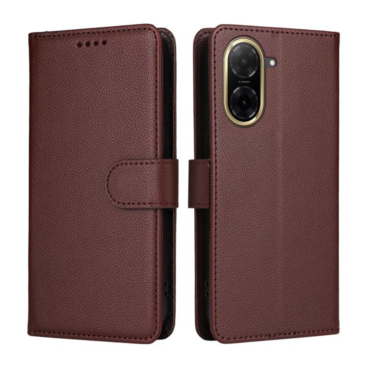 For Redmi A5 4G EU 173.3mm Litchi Texture RFID Blocking 3-Card Wallet Leather Phone Case