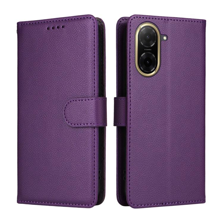 For Redmi A5 4G EU 173.3mm Litchi Texture RFID Blocking 3-Card Wallet Leather Phone Case